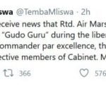 Screenshot_2020-07-29 Hon Temba P Mliswa on Twitter I’m gutted to just receive news that Rtd Air Marshal, Hon Perrence Shir[…](1)